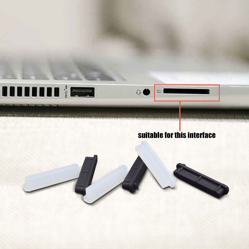 Laptop Accessories Protector - 9Pcs Transparent Silicone Dust Plug Stopper