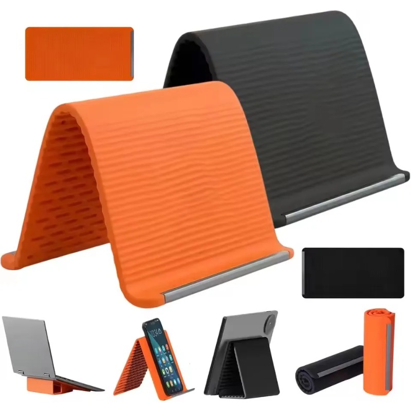 Laptop Office Accessories - Flexible Foldable Silicone Phone Holder Portable