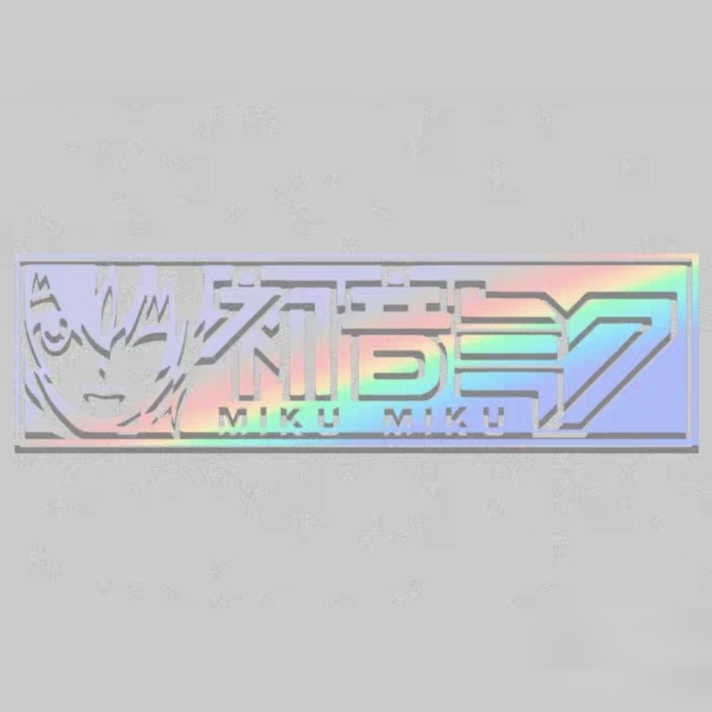 Laptop Accessories Gadgets - Anime Hatsune Miku Color Reflective Stickers