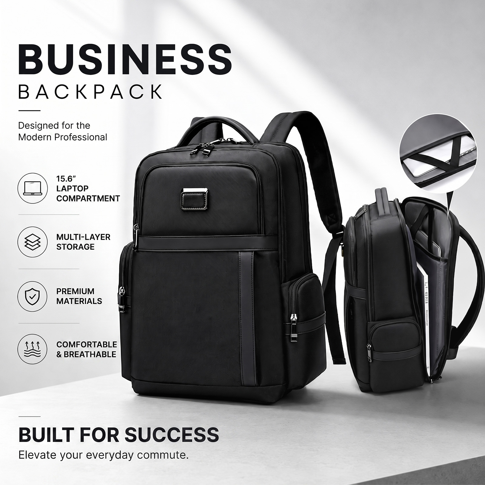 Laptop Backpack Anti Theft - Lightweight Backpack for Men,Large Capacity Business
