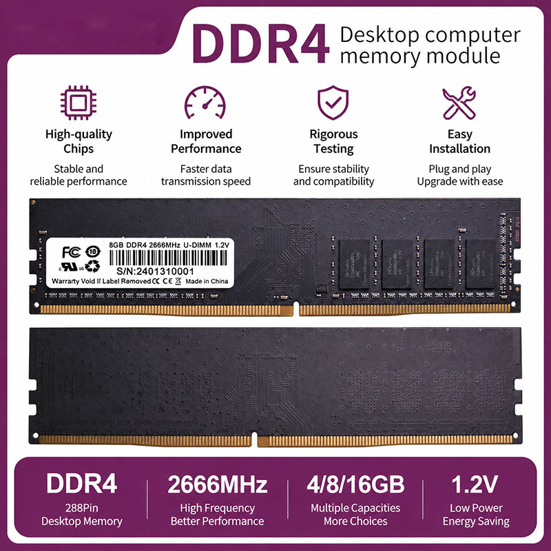 DDR4 RAM 4GB 8GB 16GB PC4 Desk - đánh giá và giá Memory Ram Upgrade