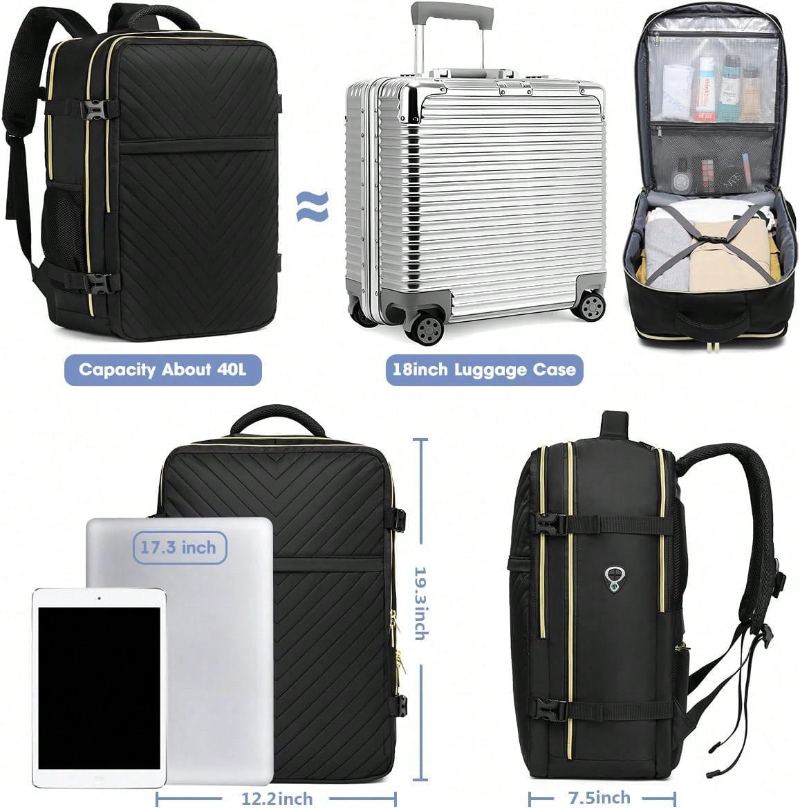 Large Carry On Travel Backpack - đánh giá và giá Laptop Backpack Anti Theft