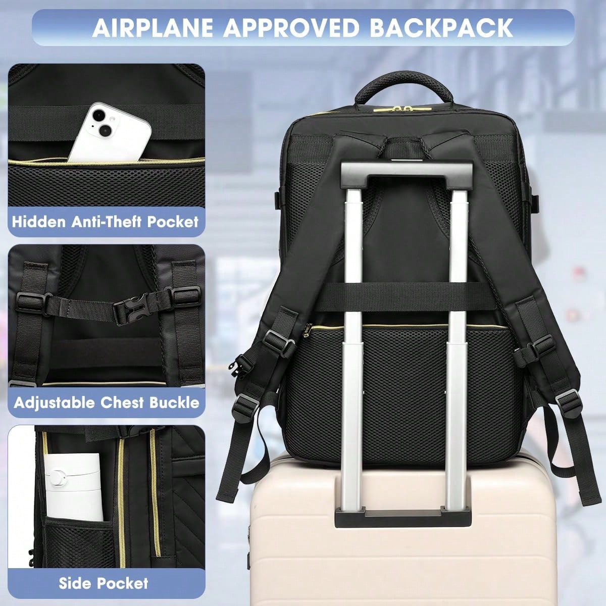 Large Carry On Travel Backpack - đánh giá và giá Laptop Backpack Anti Theft