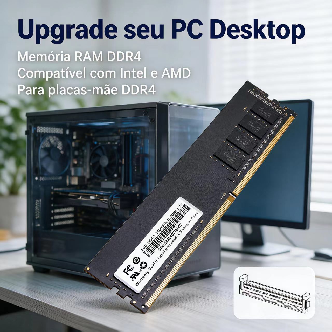 DDR4 RAM 4GB 8GB 2400MHz Deskt - đánh giá và giá Memory Ram Upgrade