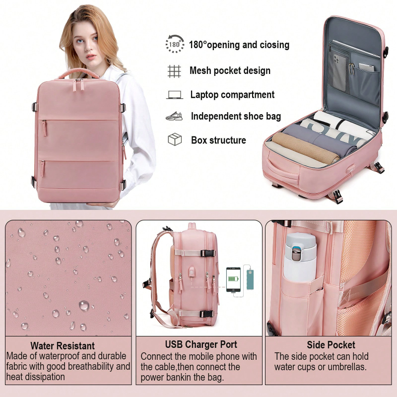 Travel Backpack Carry On Anti  - đánh giá và giá Laptop Backpack Anti Theft