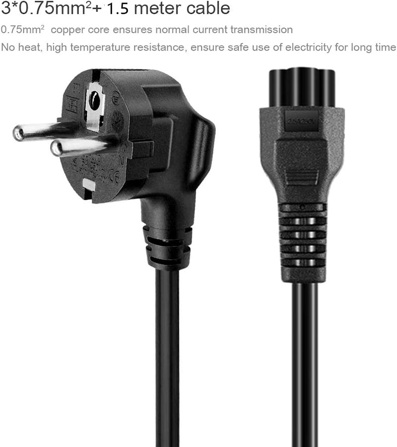 1.5M EU Universal Laptop 3-pin - đánh giá và giá Laptop Lock Cable