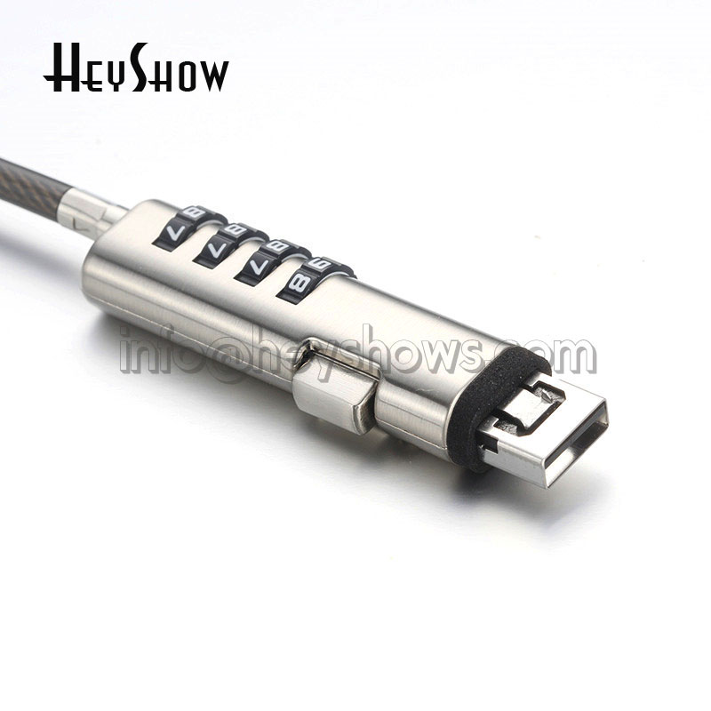 4-Digit Password Protected USB - đánh giá và giá Laptop Lock Cable