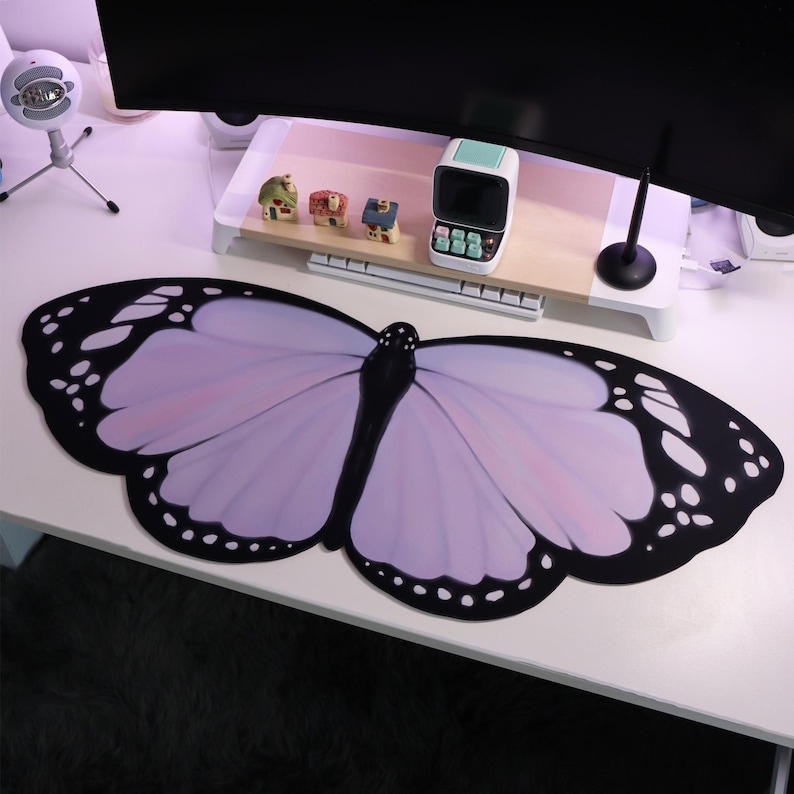 Lilac Butterfly Deskmat 90x40c - đánh giá và giá Laptop Accessories Protector